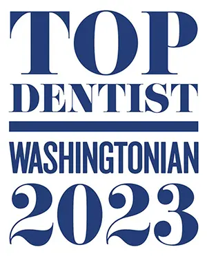 Logo for Washingtonian Top Dentist 2023